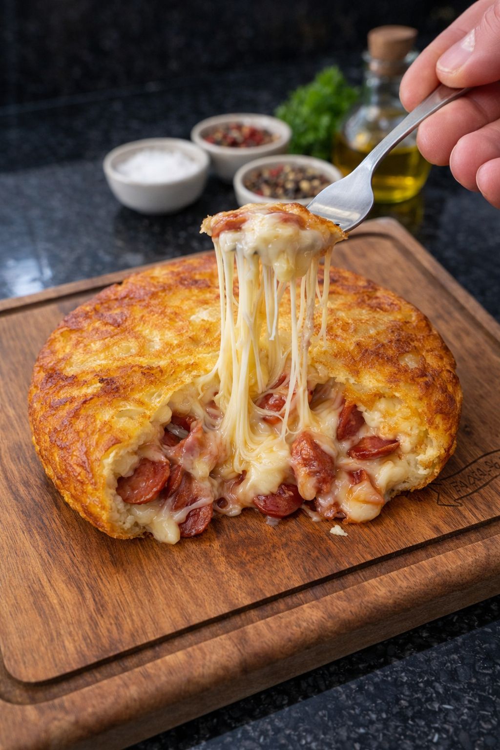 Batata Suíça Calabresa com Queijo e Catupiry