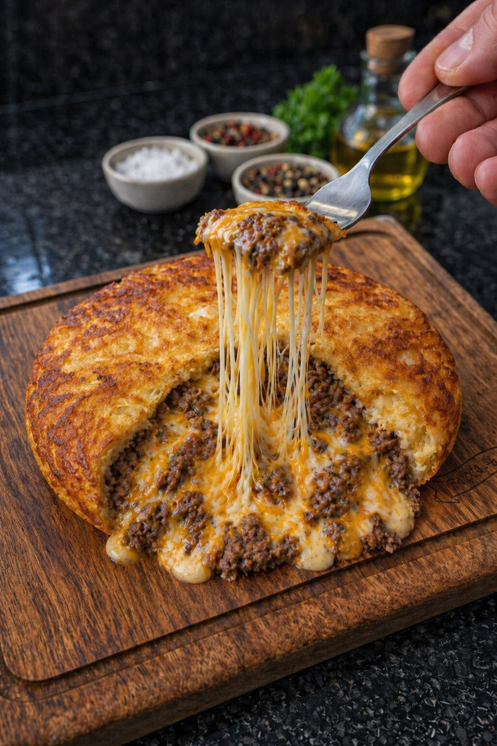 Batata Suíça de Carne Moída com Queijo e Catupiry