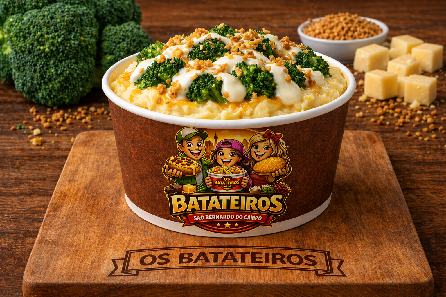 Batata no Pote Brócolis com Queijo