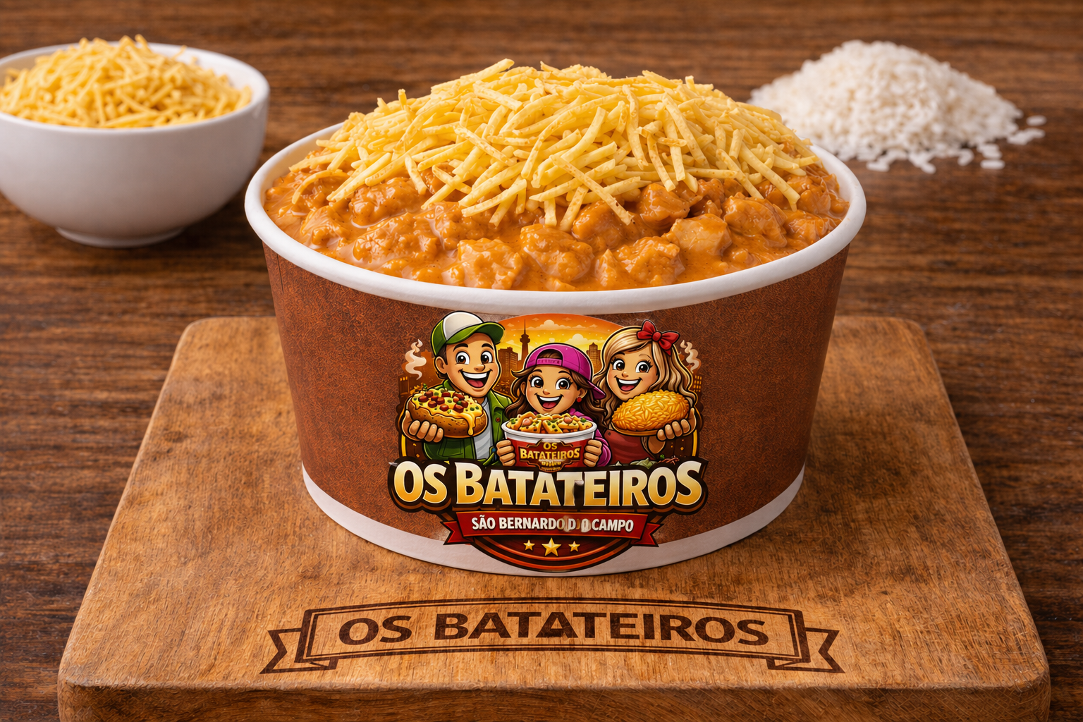 Batata no Pote Estrogonofe de Frango