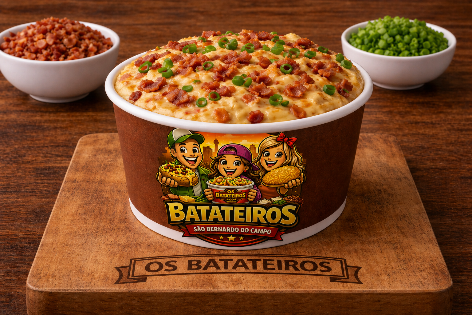 Batata no Pote Queijo com Bacon